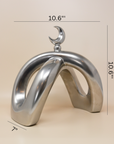 Crescent Knot Sculpture: Chrome