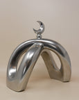 Crescent Knot Sculpture: Chrome