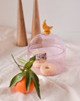 Glass Moon Dome Jar - Cotton Candy