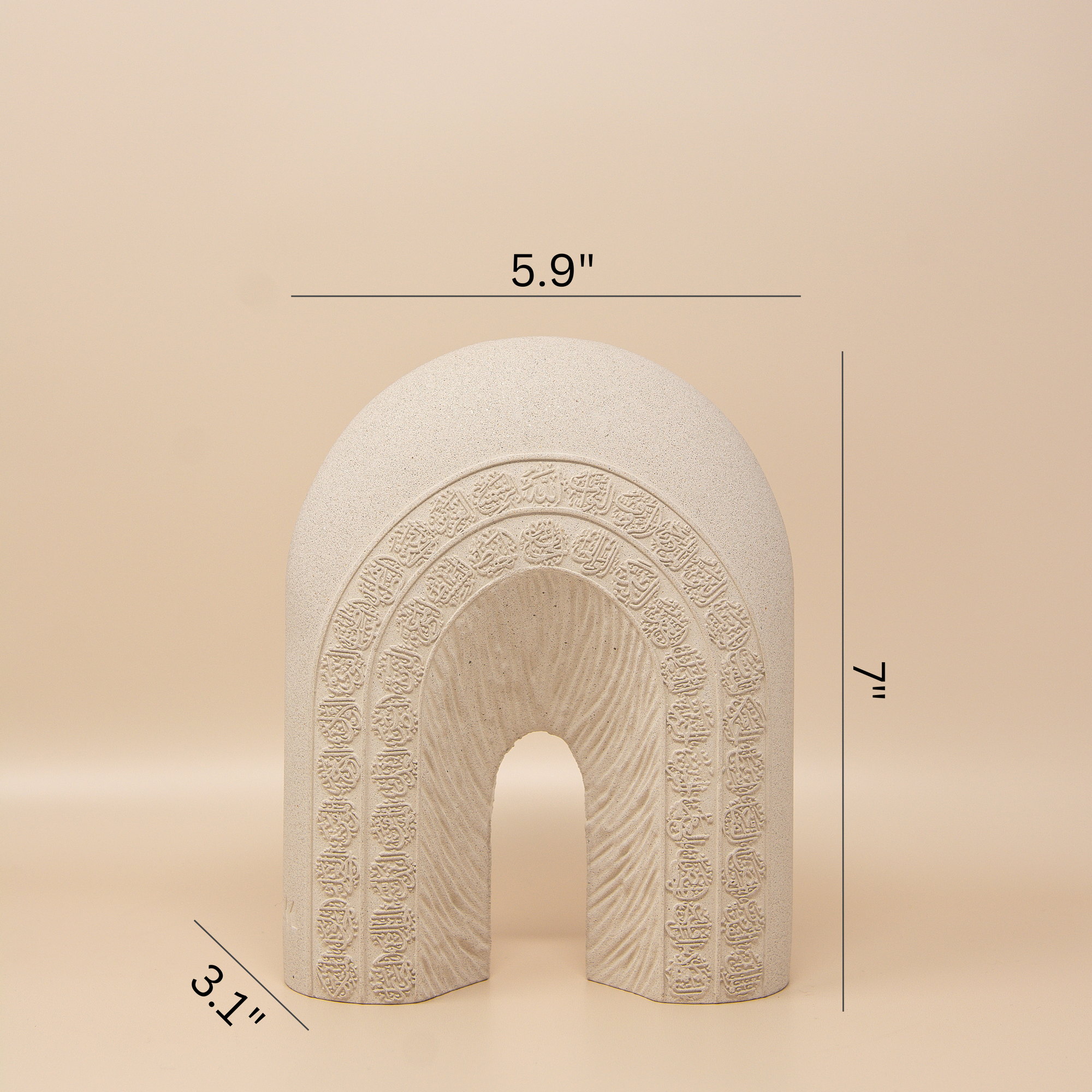 Calligraphy Arch Al-Asma-ul-Husna (Names of Allah) Base/ Sculpture