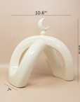 Crescent Knot Sculpture: Cream