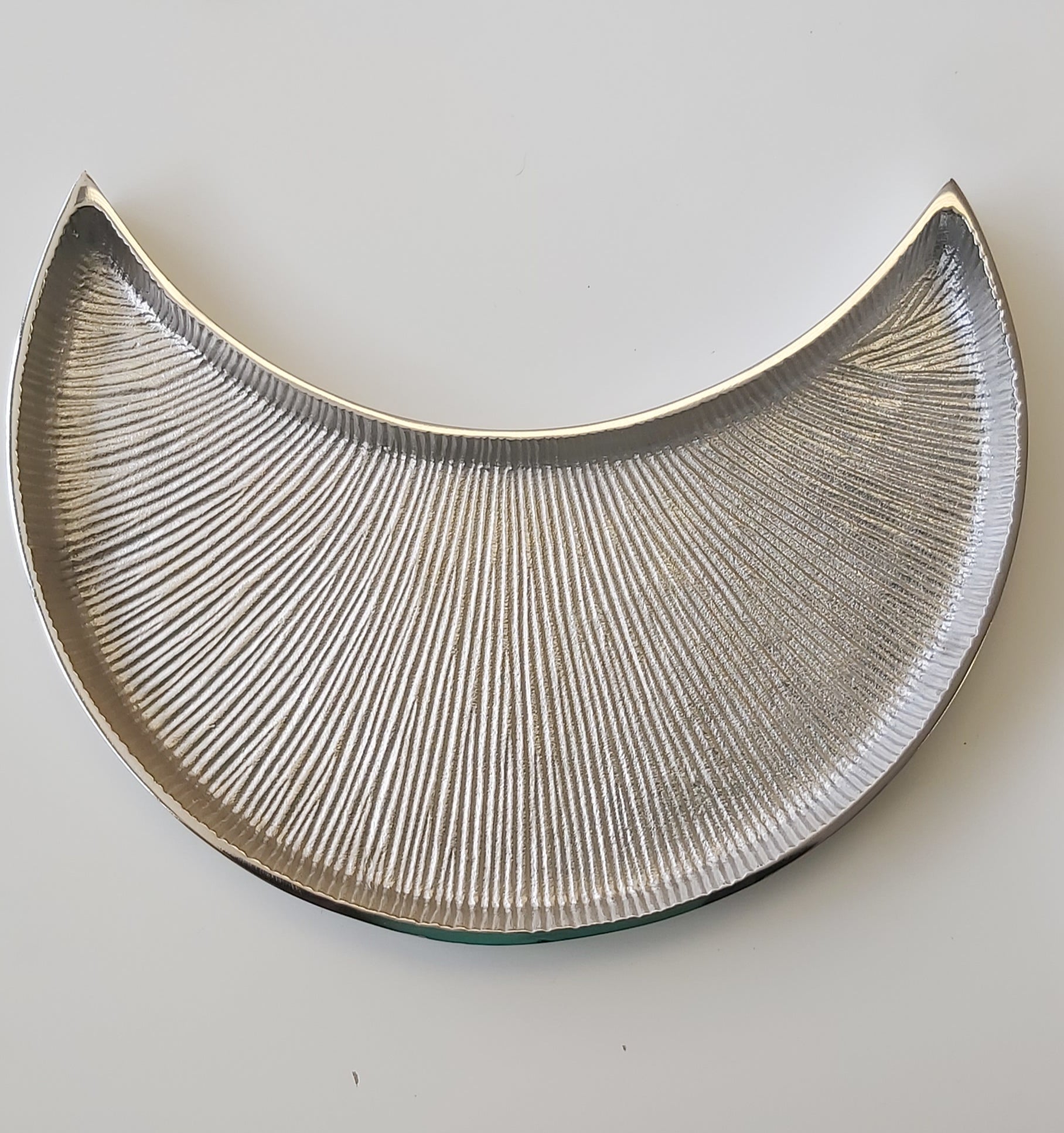Large size Silver Color Textured moonlight platter by RASM