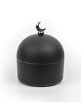 Black Moon Dome Jar / Container having  black Crescent on top which is perfect for home decor and gifting
