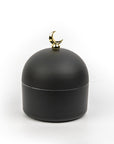 Black Moon Dome Jar / Container having  golden Crescent on top which is perfect for home decor and gifting