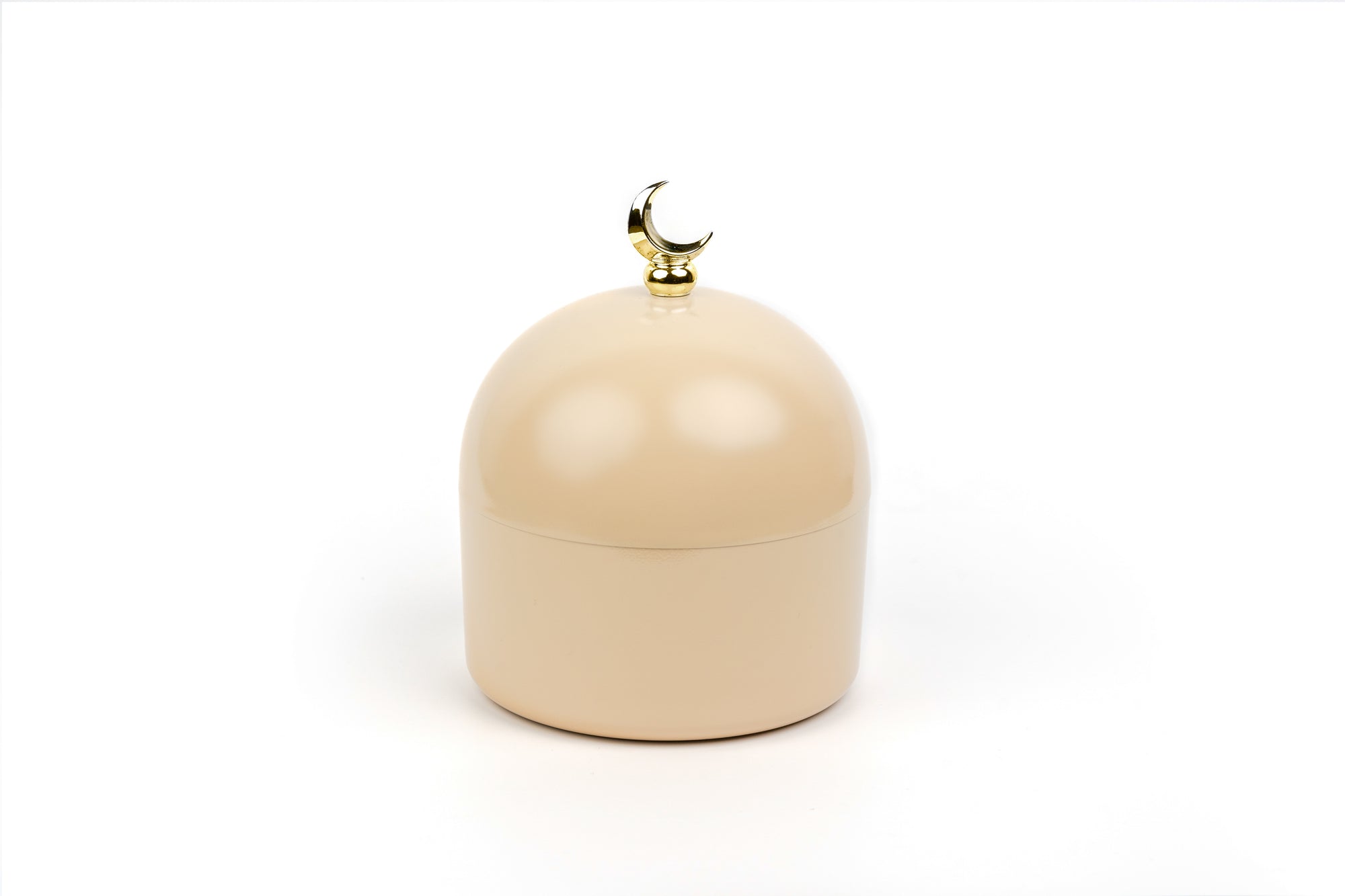 Desert Sand golden crescent Moon Dome Jar Golden for Ramadan Eid Gifts