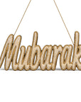 Mubarak Embroidery Ornament Golden Color